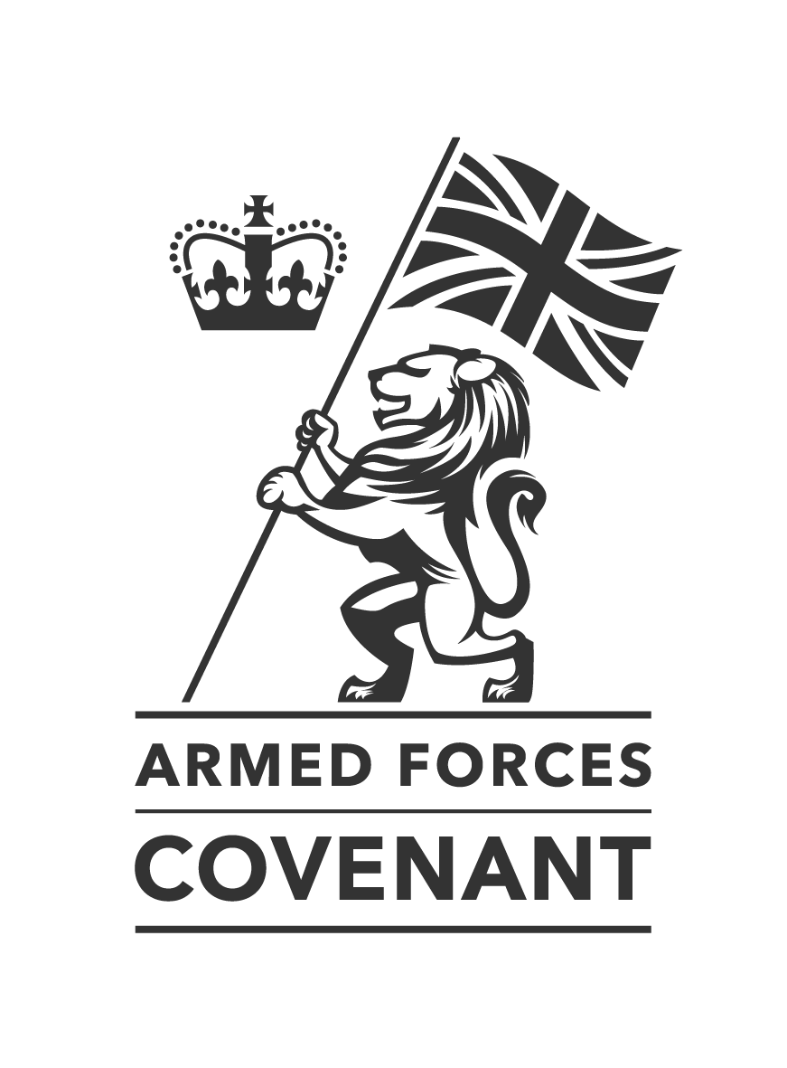 Armed Forces Covenant Logo in black with a white background